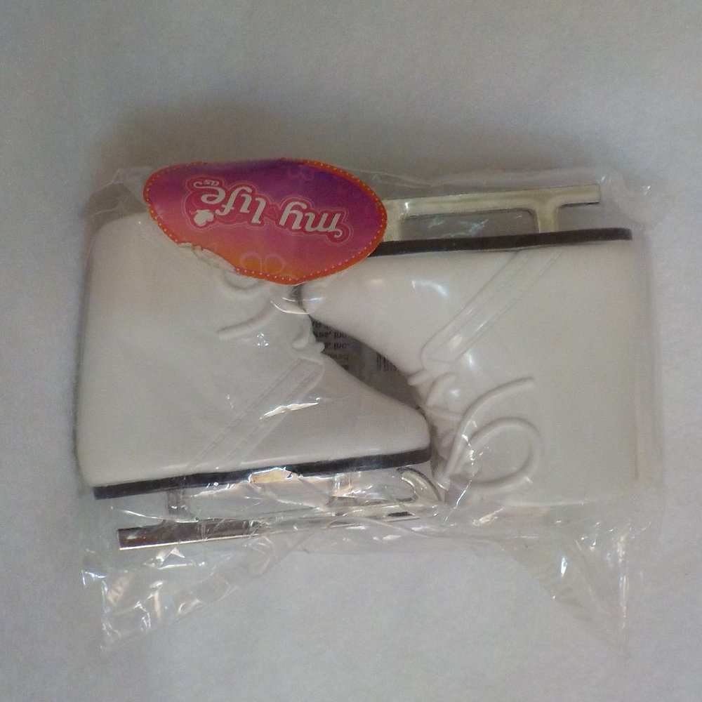 18-inch My Life Doll White Ice Skates - New